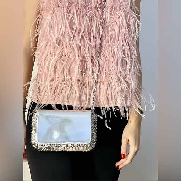 Paco Rabanne Silver Leather Bag